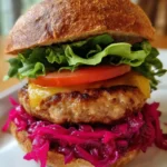 Easy Turkey Burger Recipe With Beet Pickled Onion Stack 6 Easy Turkey Burger Recipe With Beet Pickled Onion Stack 1762686698.3948677