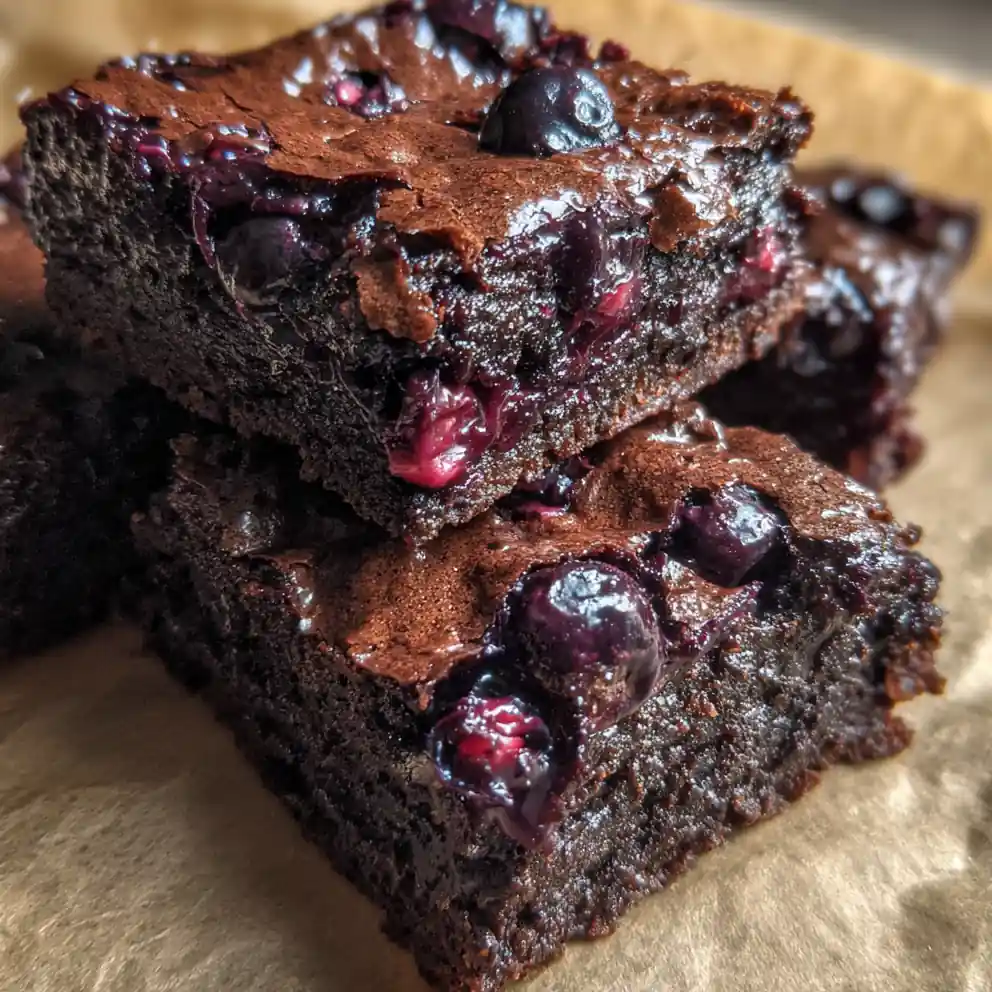 Healthy Brownie Recipe Dark Cocoa Squares With Blueberry Stain 4 healthy brownie recipe Dark Cocoa Squares with Blueberry Stain