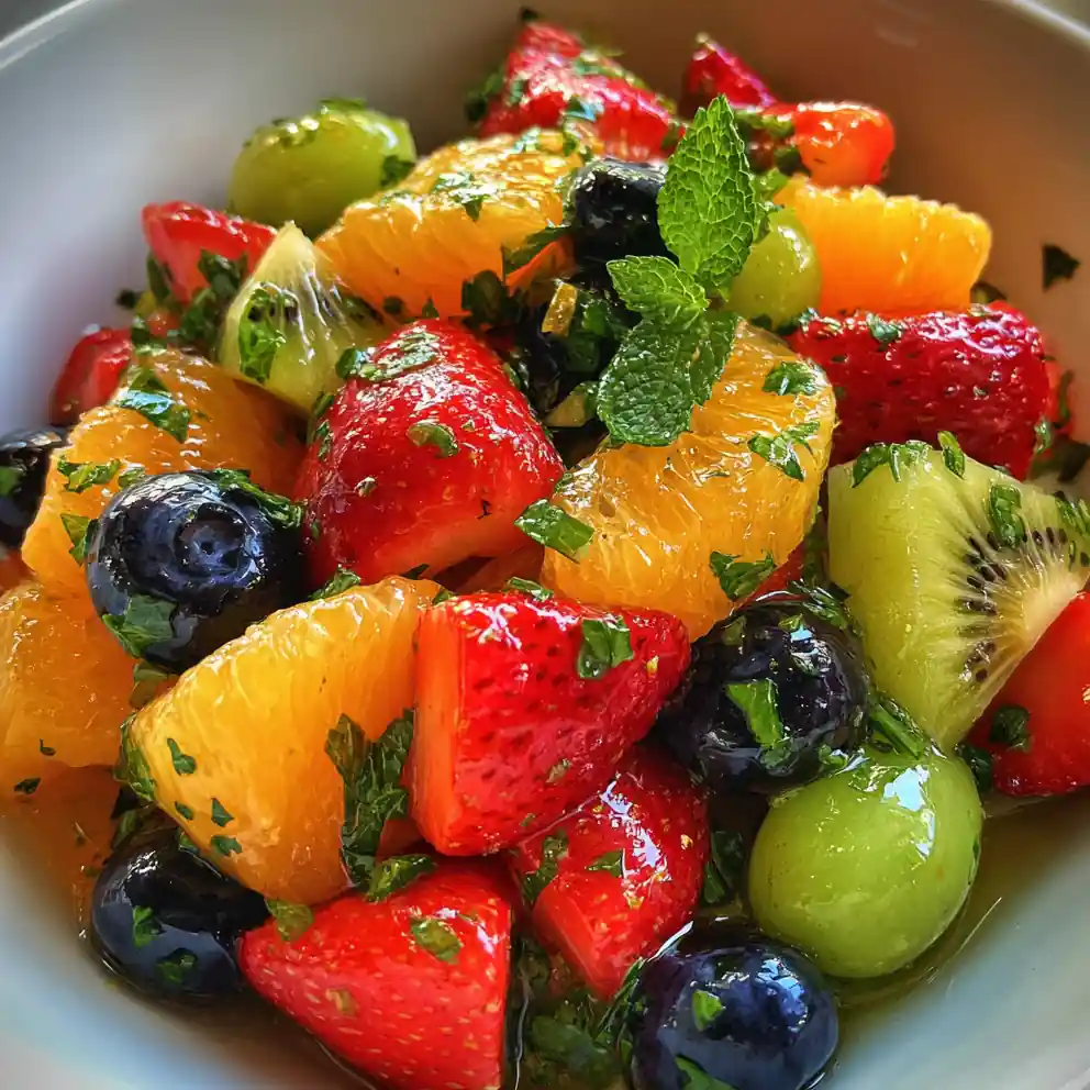 Simple Fruit Salad Recipe With Honey Citrus Mint Glaze 4 simple fruit salad recipe With Honey Citrus Mint Glaze