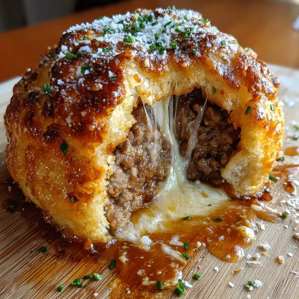 Garlic Parmesan Cheeseburger Bombs Recipe 4 garlic parmesan cheeseburger bombs recipe