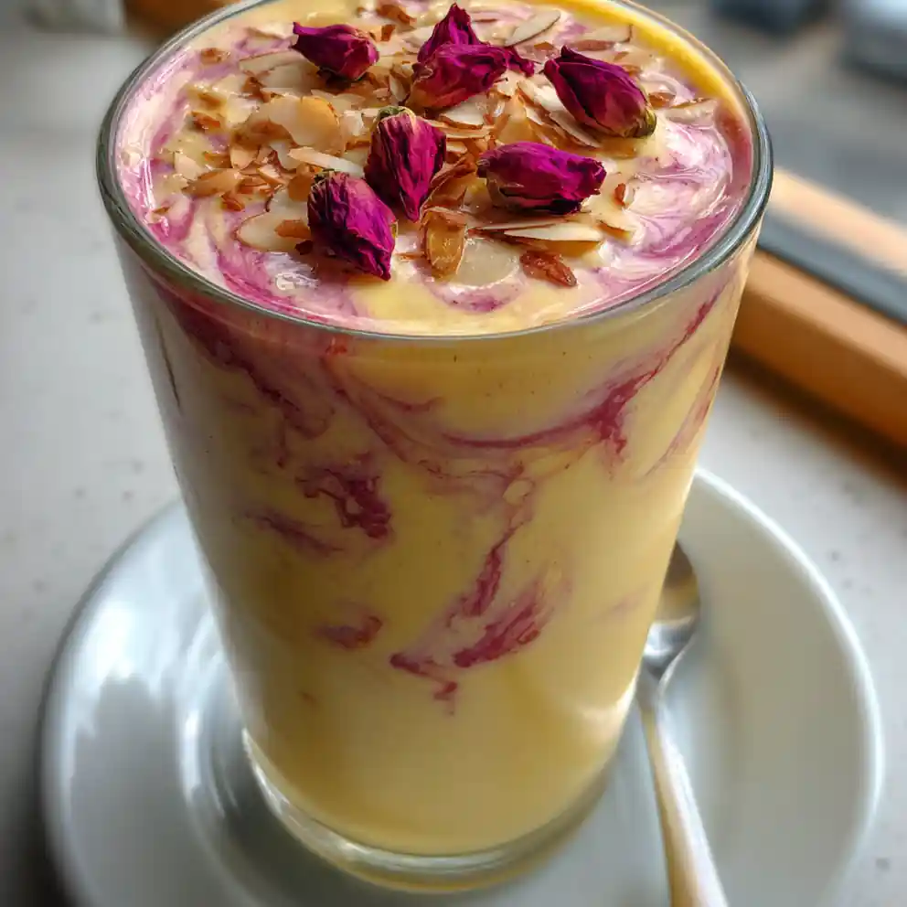 Banana Cherry Smoothie With Cardamom Rose Swirl 1767834219.819031