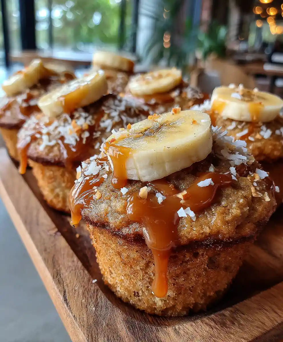 Banana Muffins With Salted Caramel Swirl 5 Banana Muffins with Salted Caramel Swirl