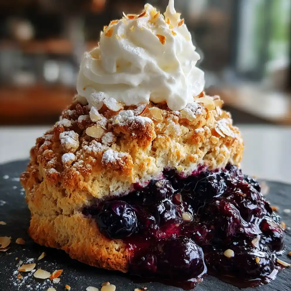 Buttery Blueberry Scones With Orange Almond Streusel And Lemon Infused Cream 4 Buttery Blueberry Scones with Orange Almond Streusel and Lemon Infused Cream