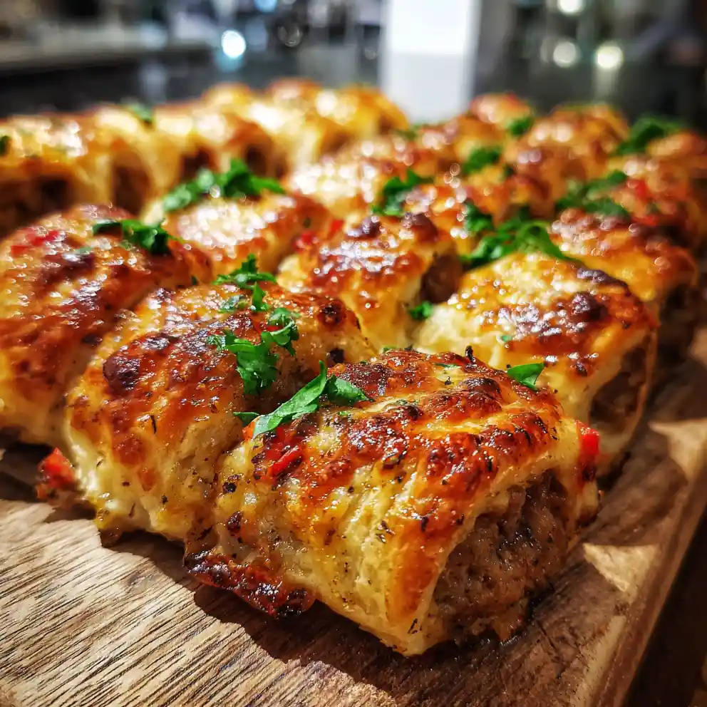Cheesy Spiced Sausage Rolls With Roasted Red Pepper Swirl 4 Cheesy Spiced Sausage Rolls with Roasted Red Pepper Swirl