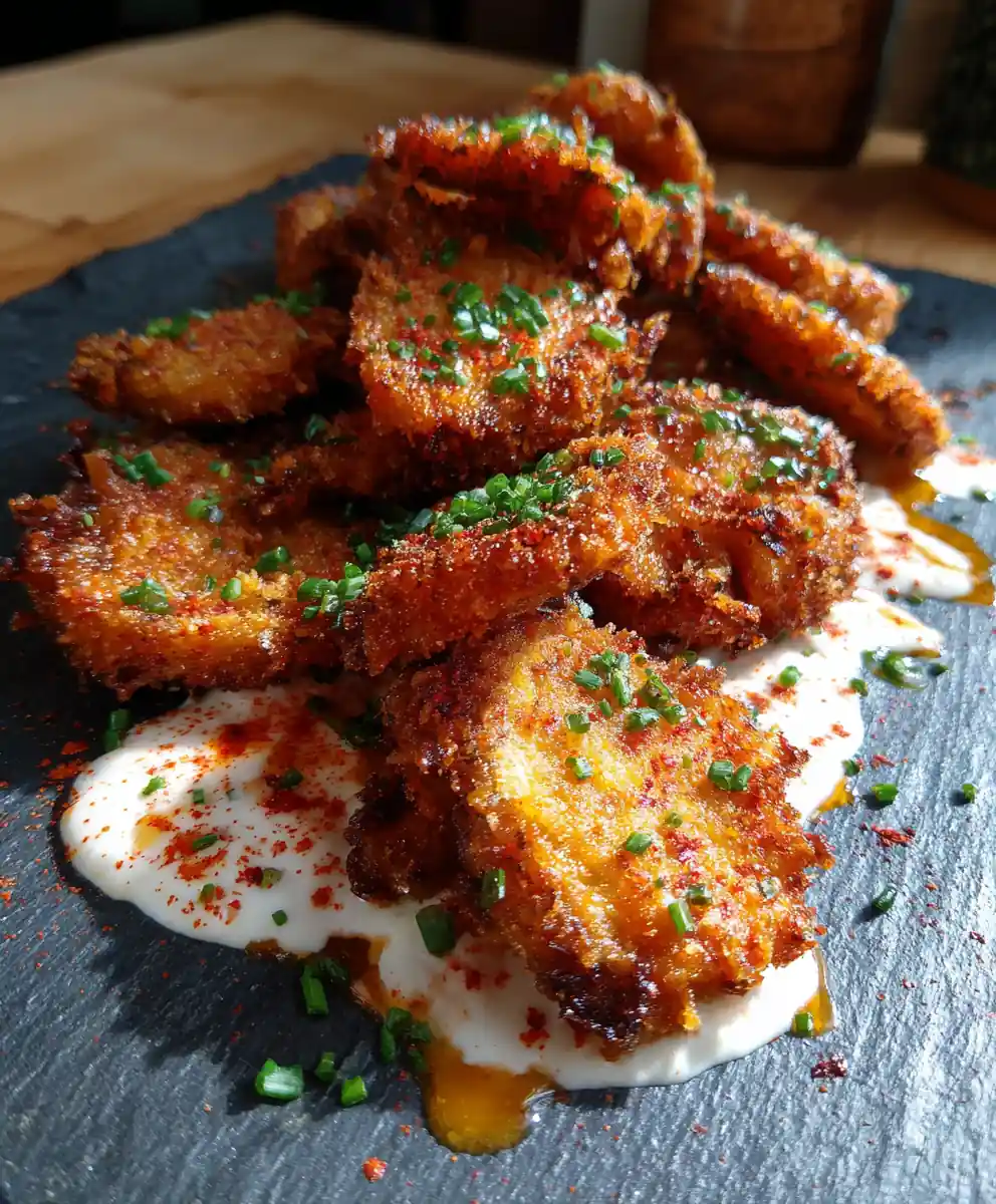 Crispy Fried Sliced Mushrooms With Smoky Paprika Ranch 5 Crispy Fried Sliced Mushrooms with Smoky Paprika Ranch