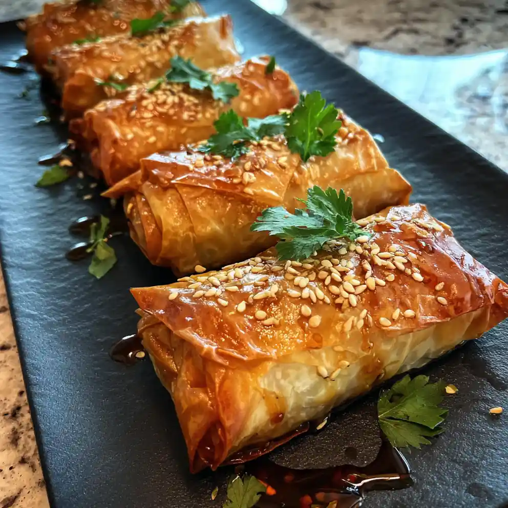 Crispy Oven Fried Feta Rolls With Chili Honey Drizzle 4 Crispy Oven Fried Feta Rolls with Chili Honey Drizzle