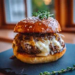French Onion Ground Beef Burgers With Melted Cheese Swirl 6 French Onion Ground Beef Burgers With Melted Cheese Swirl 1767857295.687755