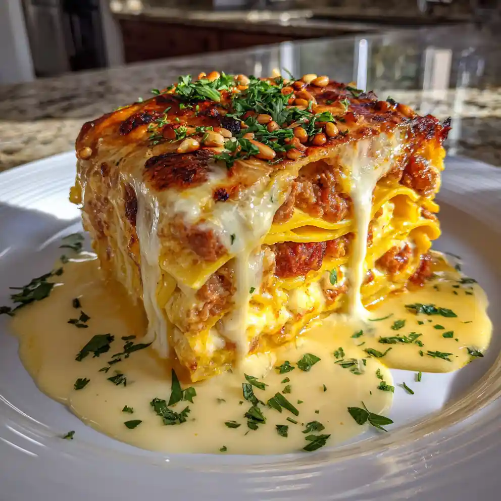 Golden Saffron Béchamel Lasagna 4 Golden Saffron Béchamel Lasagna