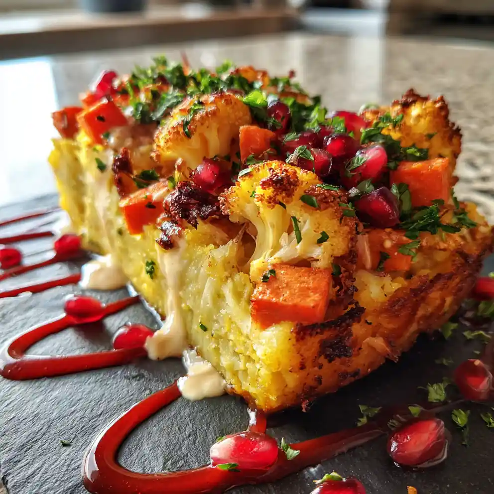 Golden Turmeric Winter Vegetable Bake With Red Pepper Swirl 4 Golden Turmeric Winter Vegetable Bake with Red Pepper Swirl