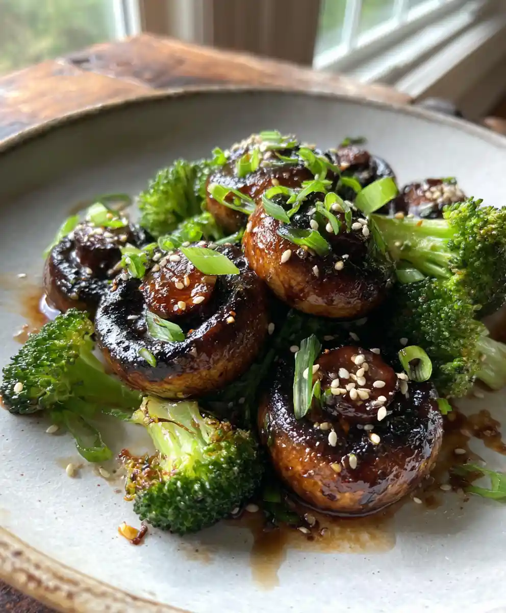 Miso Brown Butter Sauteed Mushrooms & Broccoli 5 Miso Brown Butter Sauteed Mushrooms & Broccoli