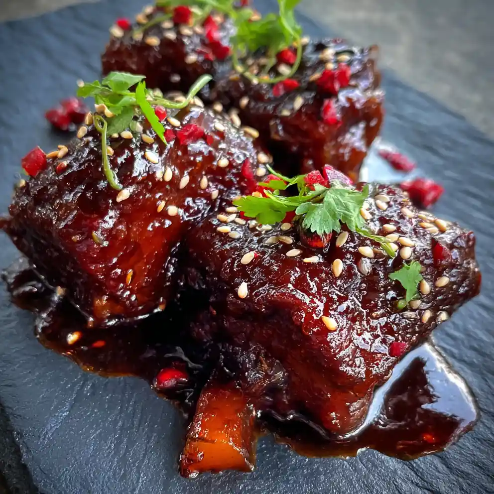 Slow Cooker Oxtail With Pomegranate Miso Glaze 4 Slow Cooker Oxtail with Pomegranate Miso Glaze