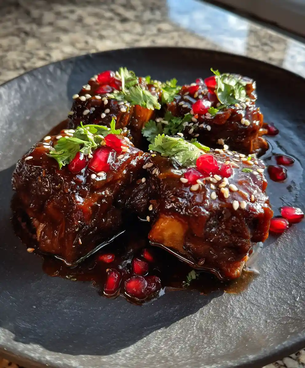 Slow Cooker Oxtail With Pomegranate Miso Glaze 5 Slow Cooker Oxtail with Pomegranate Miso Glaze