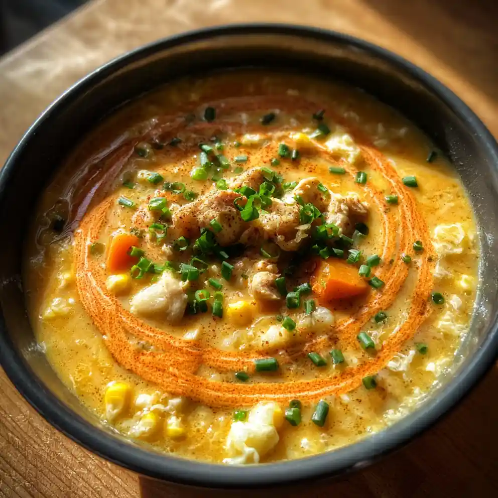 Smoky Paprika Cream Swirl Crockpot Chicken Corn Chowder 4 Smoky Paprika Cream Swirl Crockpot Chicken Corn Chowder