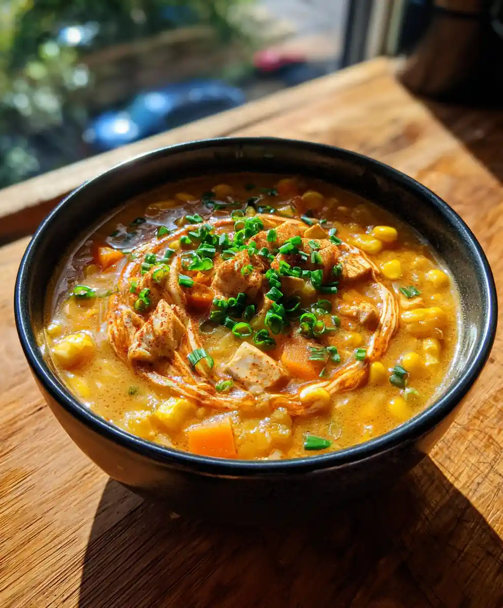 Smoky Paprika Cream Swirl Crockpot Chicken Corn Chowder 5 Smoky Paprika Cream Swirl Crockpot Chicken Corn Chowder