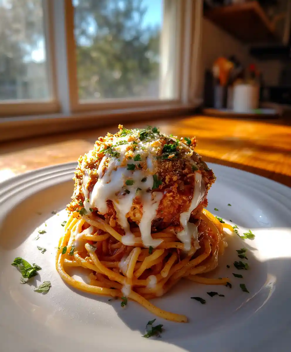 Baked Monterey Chicken Spaghetti With Roasted Red Pepper Cream Swirl 5 Baked Monterey Chicken Spaghetti With Roasted Red Pepper Cream Swirl