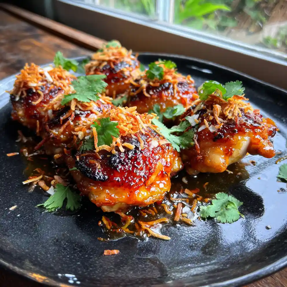 Coconut Lime Glazed Dragon Chicken With Toasted Coconut 4 Coconut Lime Glazed Dragon Chicken With Toasted Coconut
