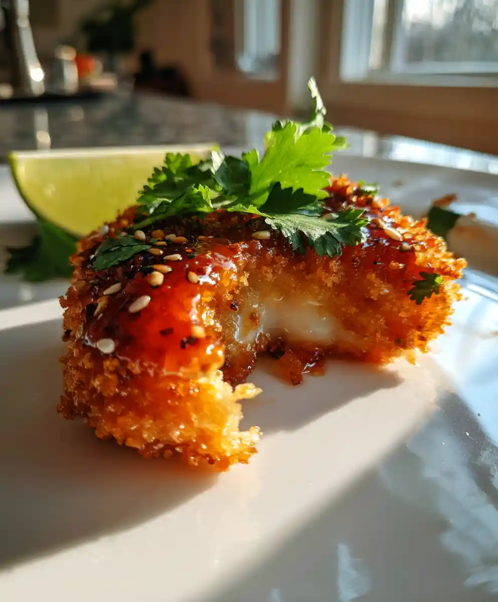 Crispy Chipotle Honey Chicken Bites With Melted Mozzarella Center 5 Crispy Chipotle Honey Chicken Bites With Melted Mozzarella Center