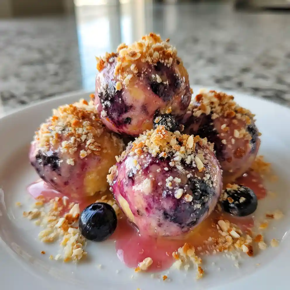 Lemon Blueberry Cottage Cheese Protein Bites With Citrus Glazed Almond Crunch 4 Lemon Blueberry Cottage Cheese Protein Bites With Citrus Glazed Almond Crunch
