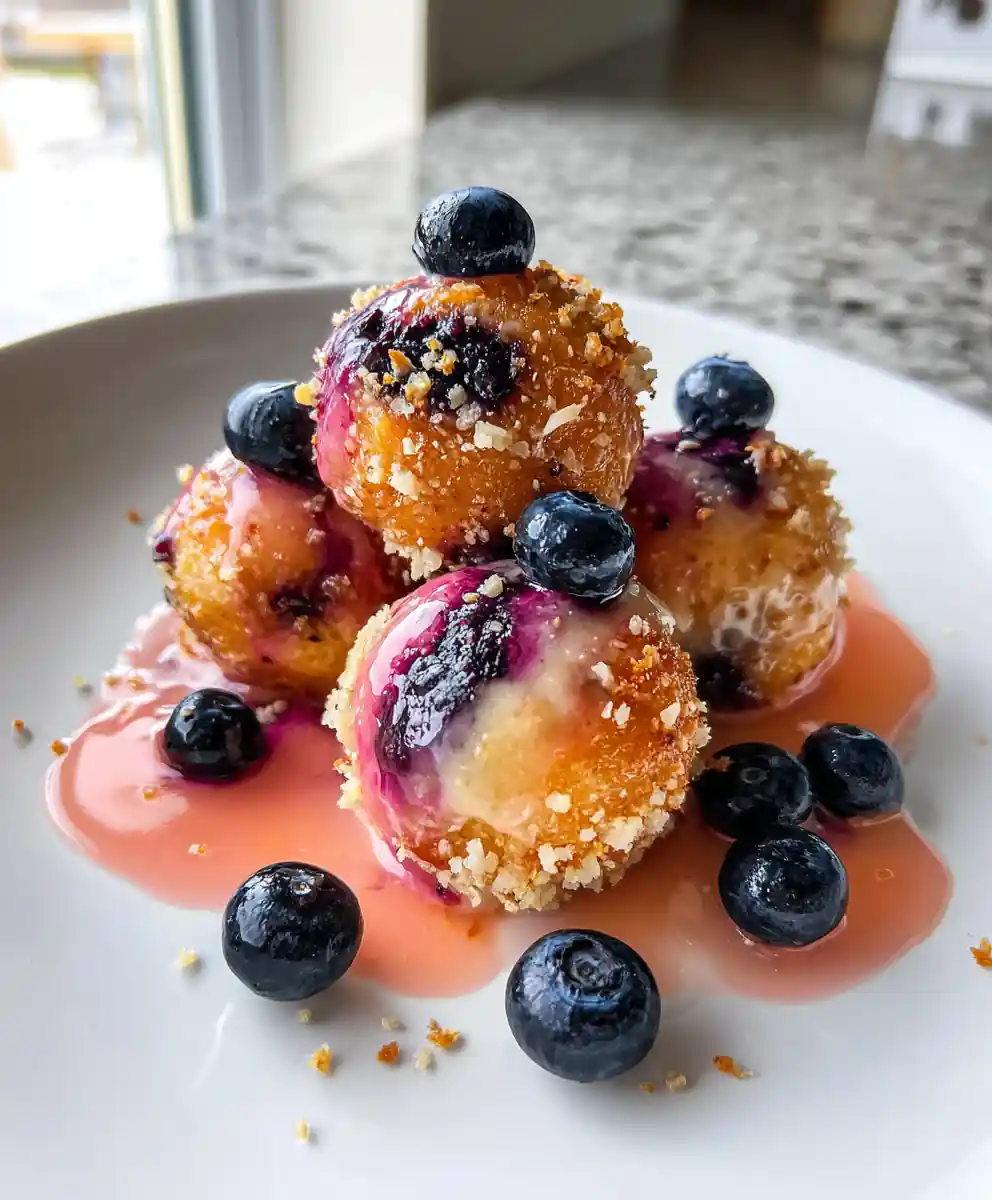 Lemon Blueberry Cottage Cheese Protein Bites With Citrus Glazed Almond Crunch 5 Lemon Blueberry Cottage Cheese Protein Bites With Citrus Glazed Almond Crunch