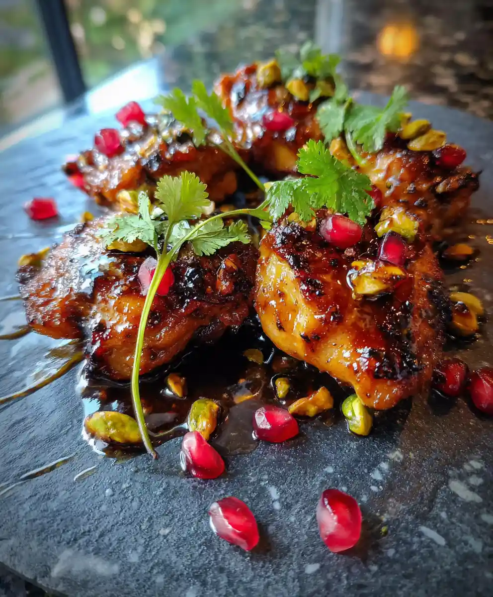 Oven Roasted Chicken Thighs With Pomegranate Molasses Glaze 5 Oven Roasted Chicken Thighs With Pomegranate Molasses Glaze