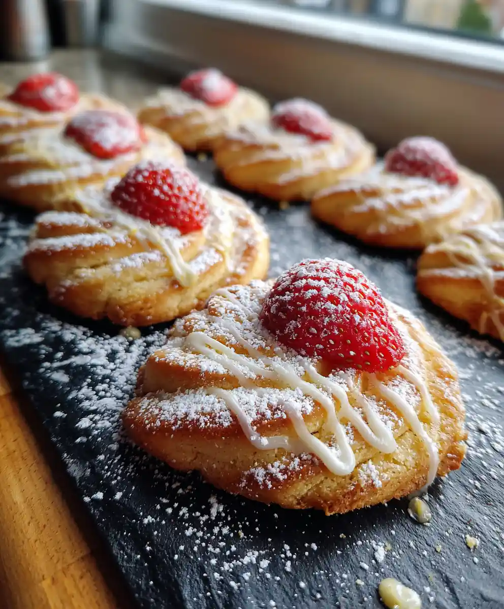 Strawberry Kiss Cookies With Lemon Cream Cheese Swirl 5 Strawberry Kiss Cookies With Lemon Cream Cheese Swirl
