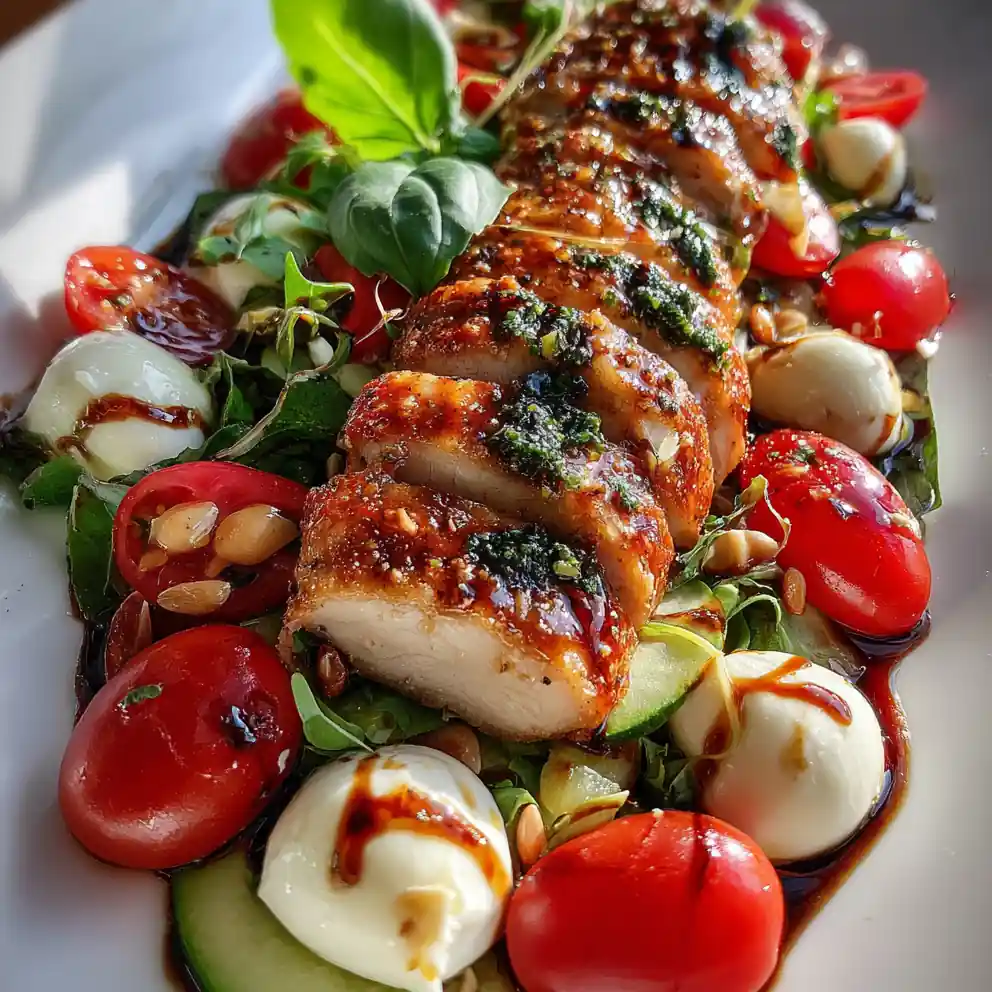 Baked Chicken Mozzarella Salad 4 Baked Chicken Mozzarella Salad