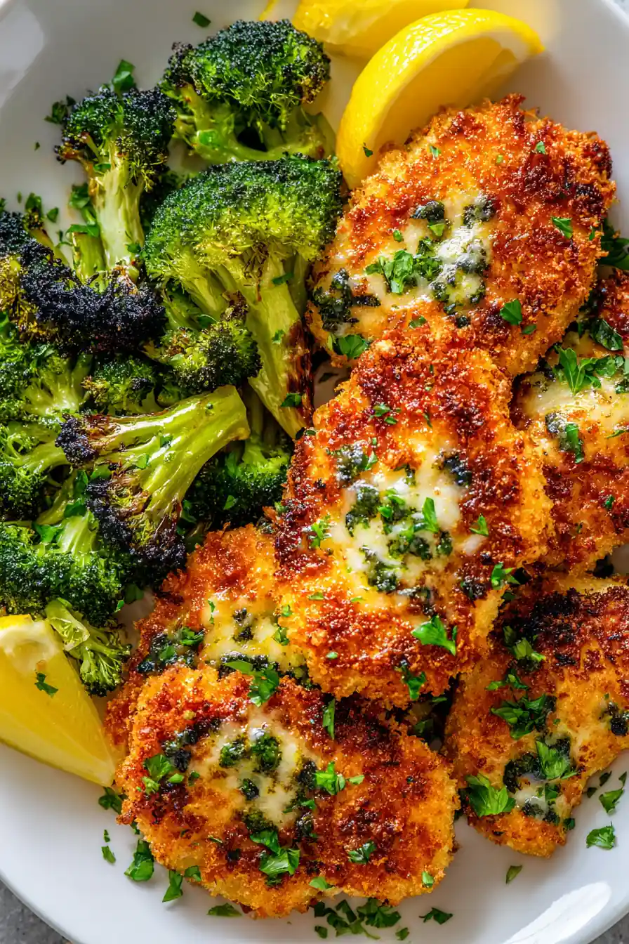 Crispy Parmesan Chicken & Broccoli Sheet Pan Dinner 5 Crispy Parmesan Chicken & Broccoli Sheet Pan Dinner
