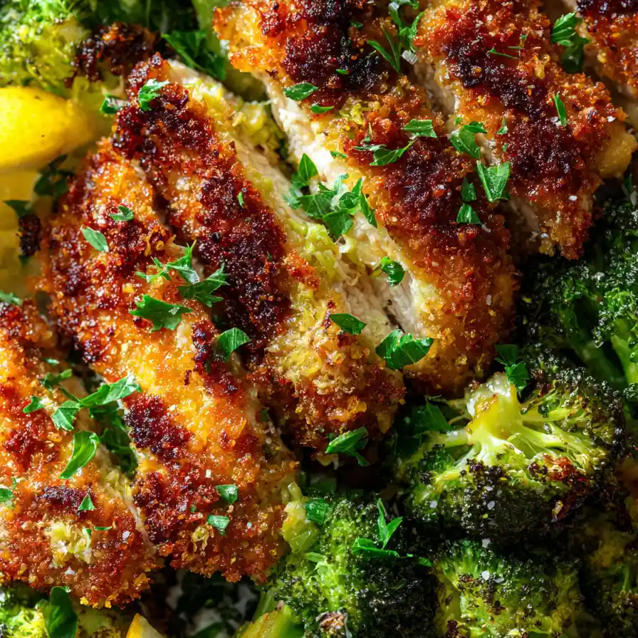 Crispy Parmesan Chicken & Broccoli Sheet Pan Dinner 4 Crispy Parmesan Chicken & Broccoli Sheet Pan Dinner