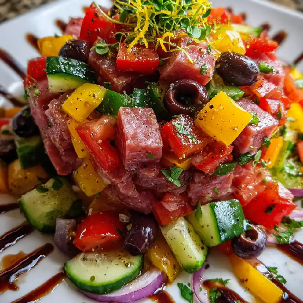 Italian Grinder Salad (Chopped Sub Salad) 4 Italian Grinder Salad (Chopped Sub Salad)