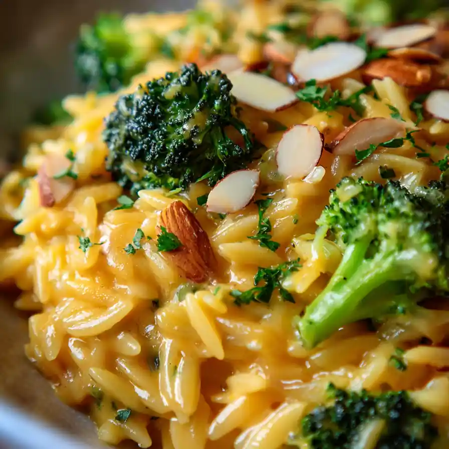 One Pot Broccoli Cheese Orzo 4 One Pot Broccoli Cheese Orzo