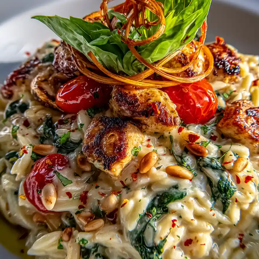 The Best Creamy Tuscan Chicken Orzo 4 The Best Creamy Tuscan Chicken Orzo