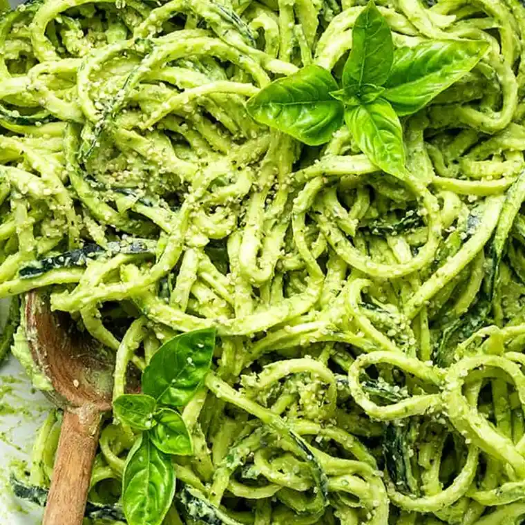 Raw Avocado Pesto Zucchini Noodles 3 Recipe image