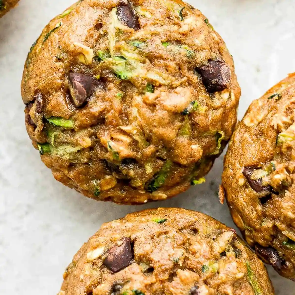 Healthy Chocolate Chip Zucchini Muffins 3 Recipe image