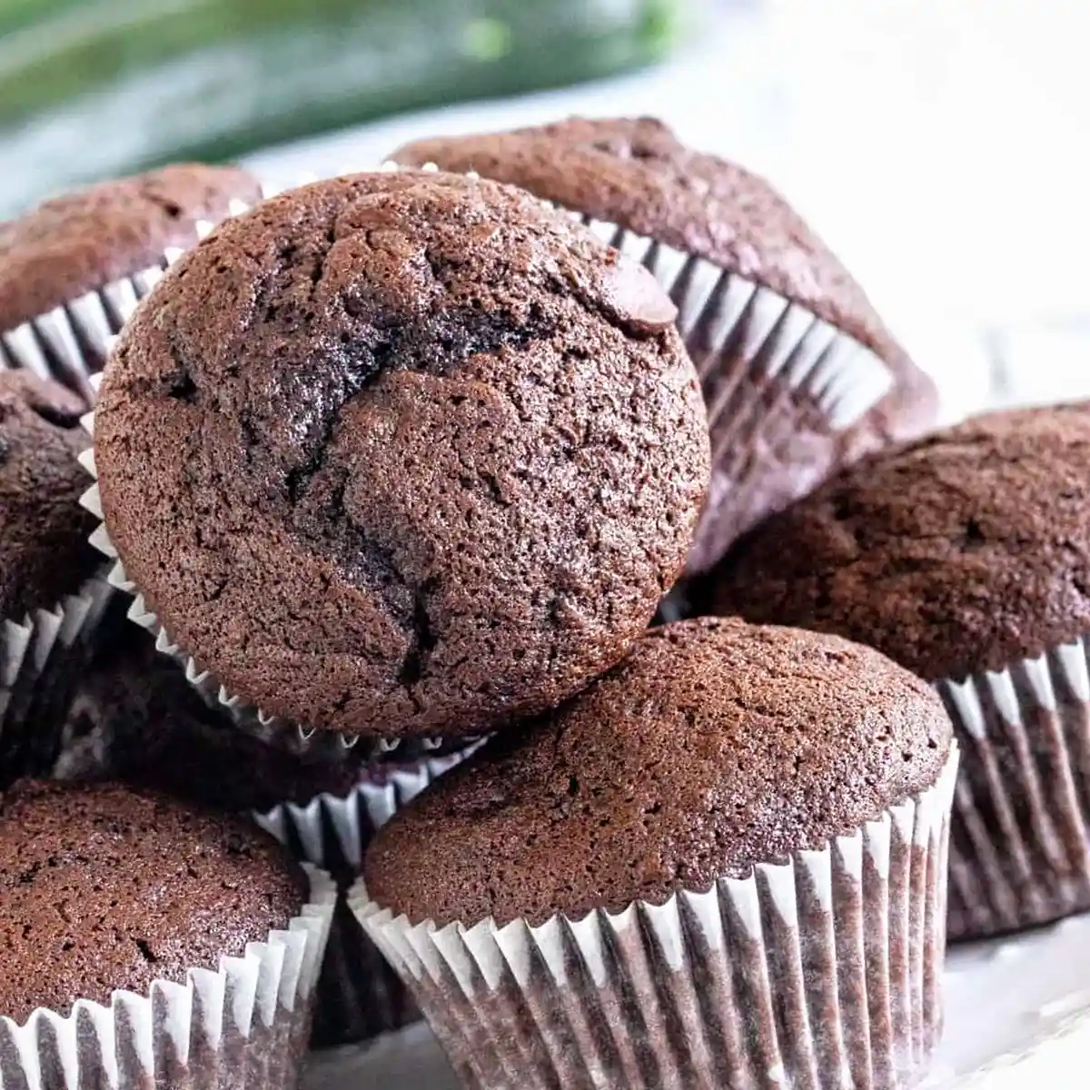 Moist Chocolate Zucchini Muffins 3 Recipe image