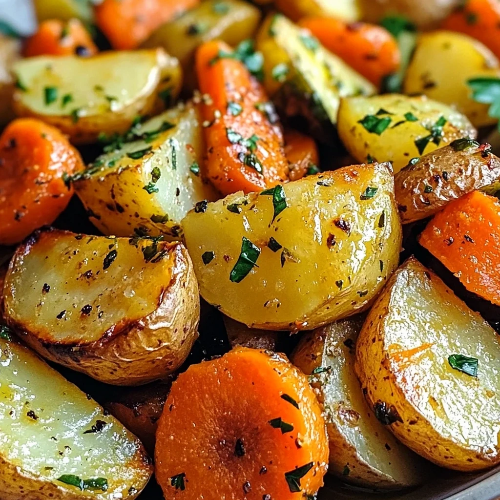 Garlic Herb Roasted Root Vegetables and Zucchini