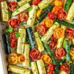 Cheesy Roasted Zucchini and Cherry Tomatoes 4 Cheesy Roasted Zucchini and Cherry Tomatoes