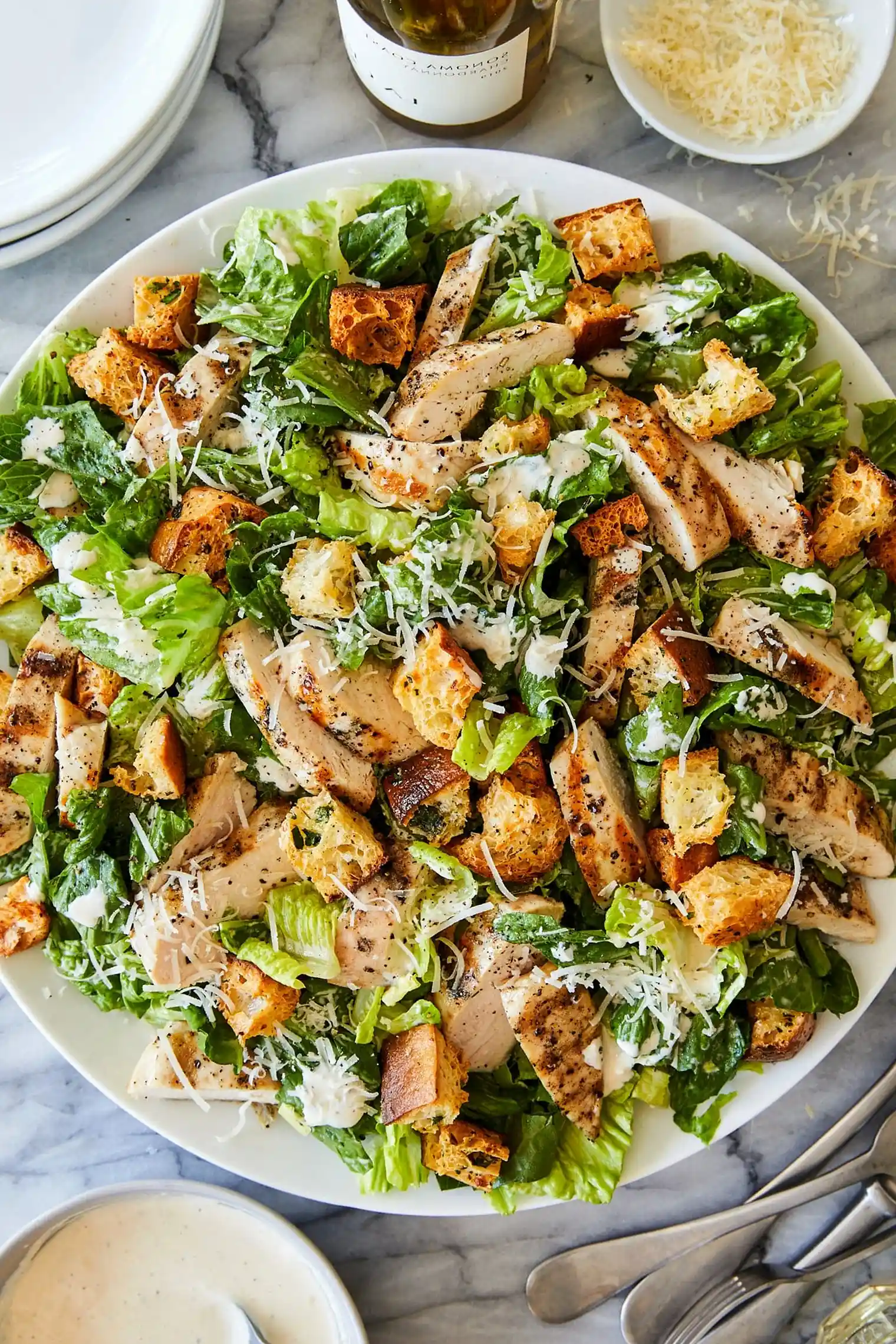 Chicken Caesar Salad with Homemade Garlic Croutons 3 Recipe image
