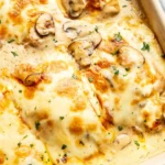 Creamy Mushroom and Cheese Baked Chicken 4 Creamy Mushroom and Cheese Baked Chicken
