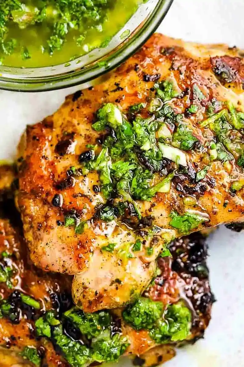 Grilled Chicken Thighs with Chimichurri 3 Recipe image
