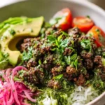 Ground Beef Chimichurri Bowls 4 Ground Beef Chimichurri Bowls