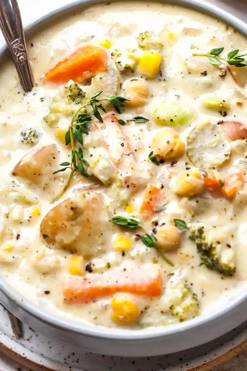 Creamy Vegan Vegetable Soup 3 Recipe image