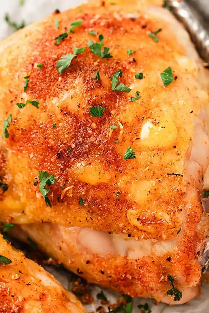 Crispy Oven-Baked Chicken Thighs 3 Recipe image