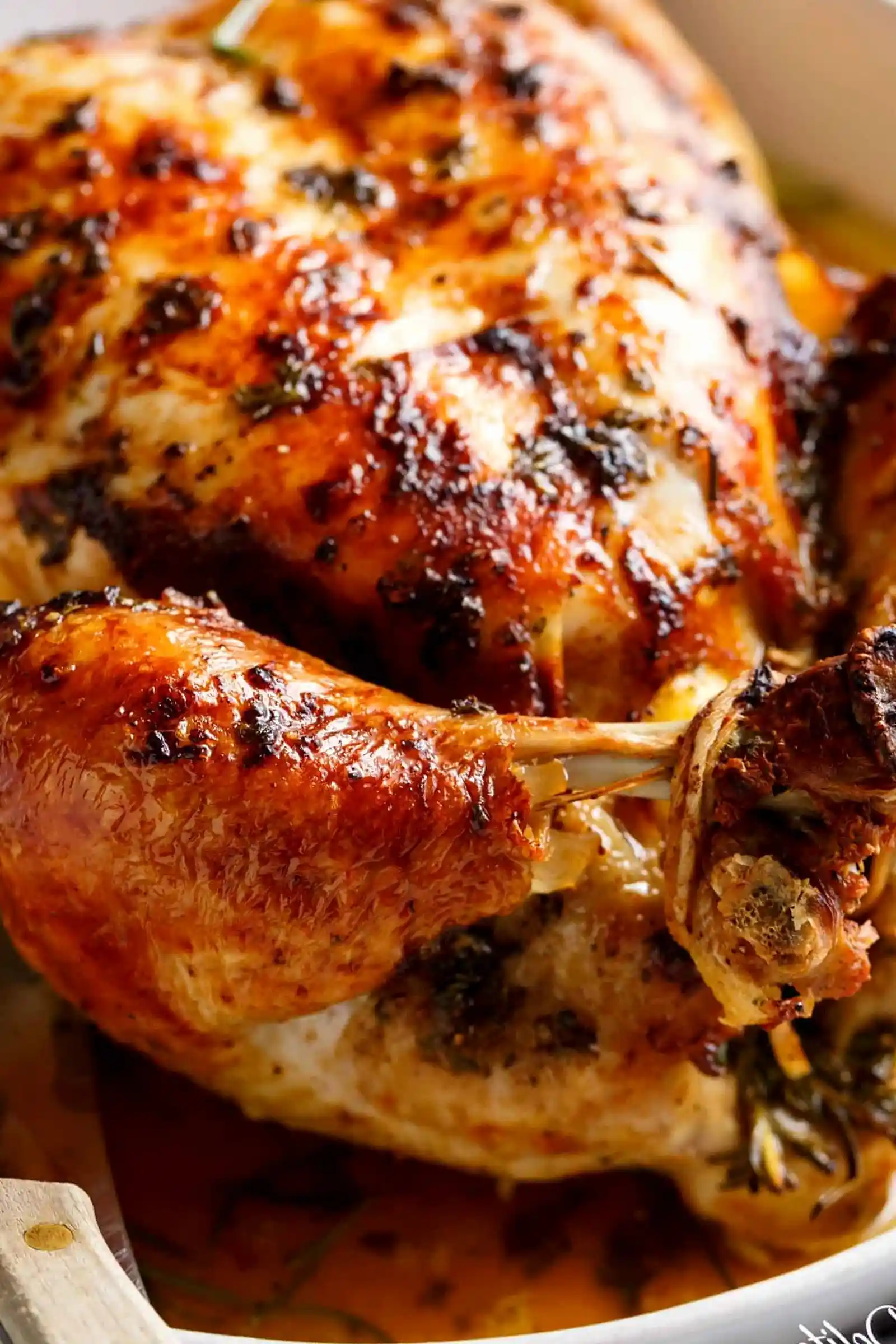 Garlic Herb Butter Roasted Chicken with Crispy Skin 3 Recipe image