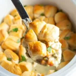 Slow Cooker Chicken Pot Pie with Baked Biscuit Topping 4 Slow Cooker Chicken Pot Pie with Baked Biscuit Topping