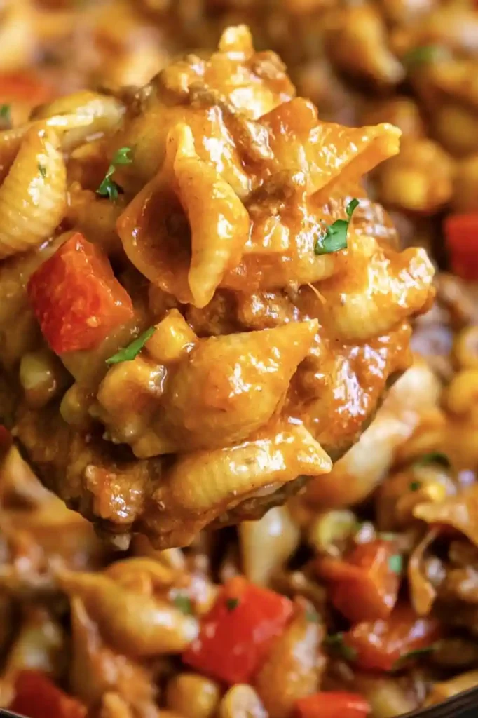 Slow Cooker Taco Pasta Casserole