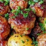Garlic Butter One-Pan Meatballs and Potatoes 4 Garlic Butter One-Pan Meatballs and Potatoes
