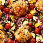 Greek Sheet Pan Chicken Dinner 4 Greek Sheet Pan Chicken Dinner