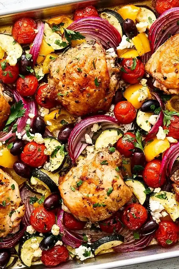 Greek Sheet Pan Chicken Dinner 3 Recipe image