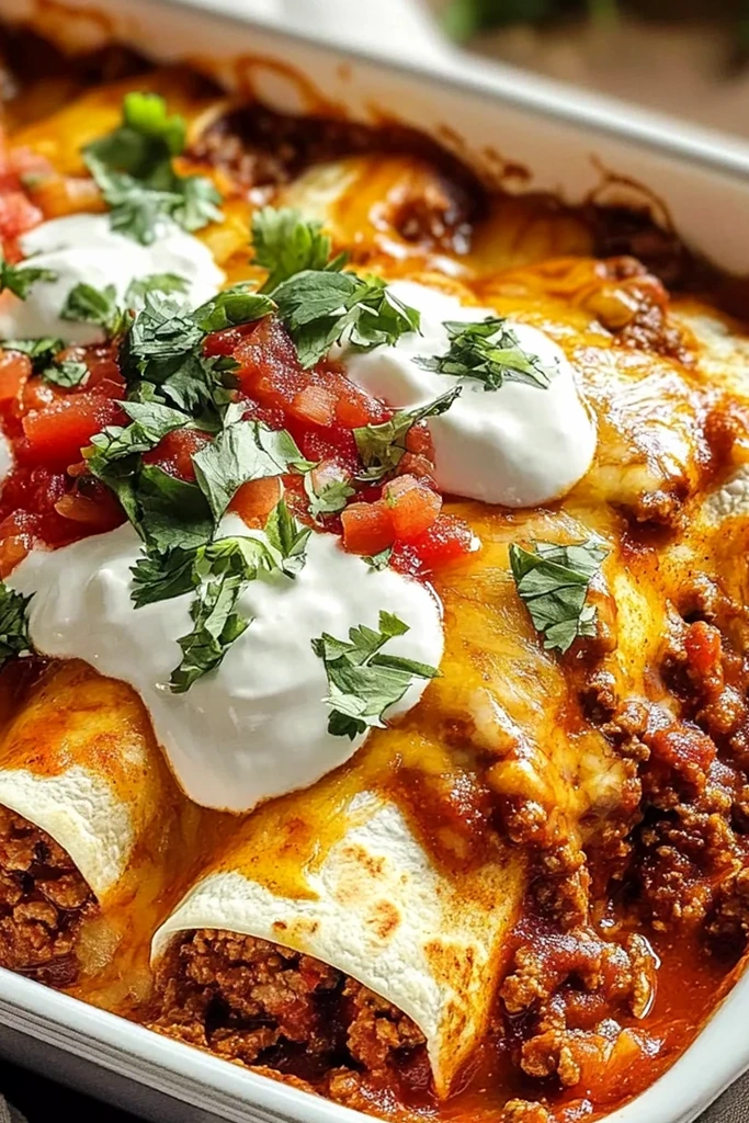 Ground Beef Enchiladas with Red Sauce 3 Recipe image