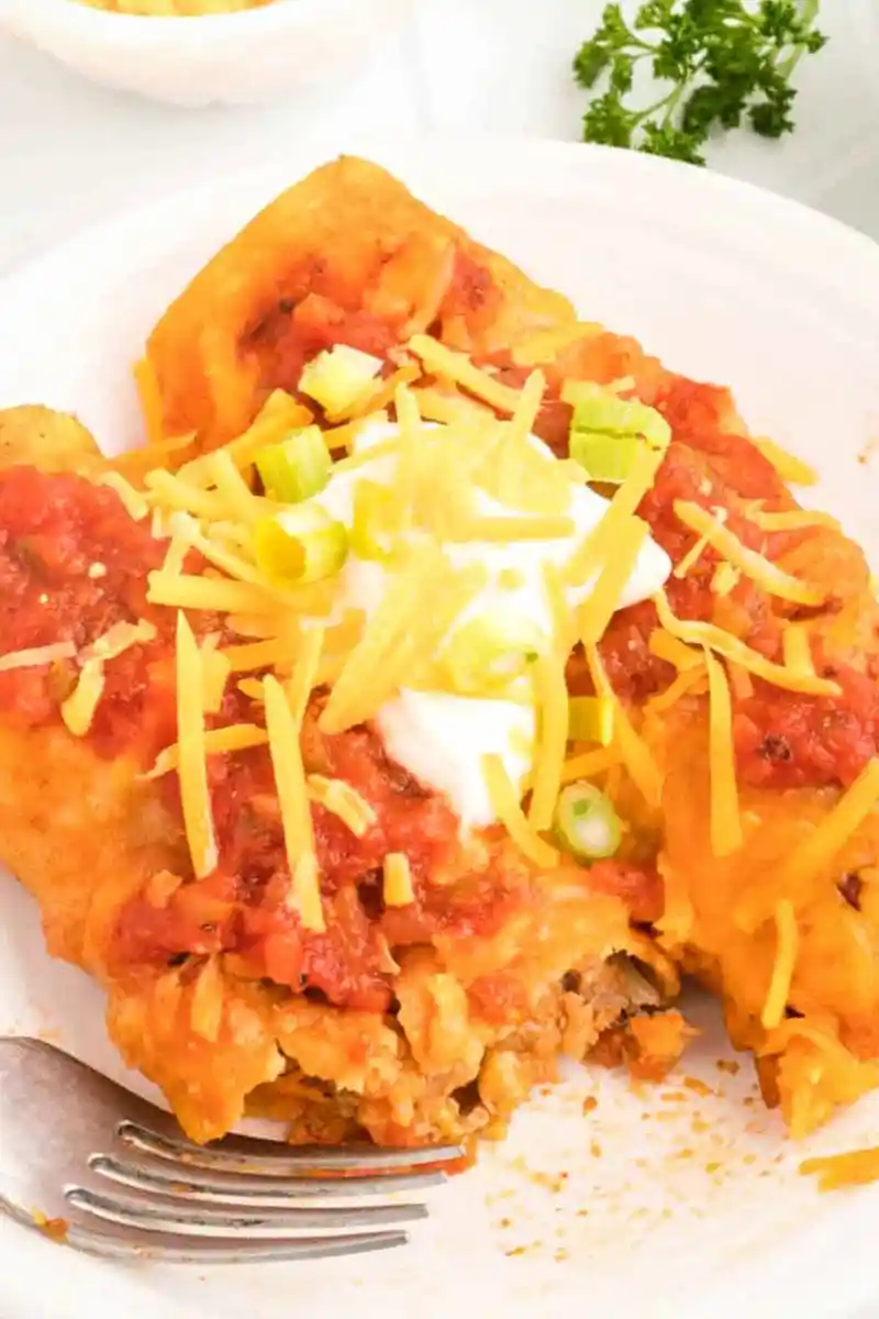 Savory Ground Beef Enchiladas with Melted Cheddar 3 Recipe image